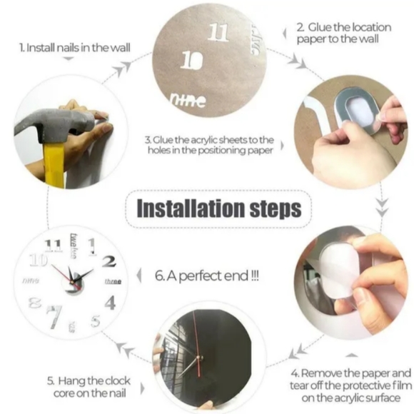 3D Wall Clock - Picture 2 of 7